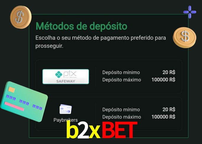 O cassino b2xbet oferece uma grande variedade de métodos de pagamento